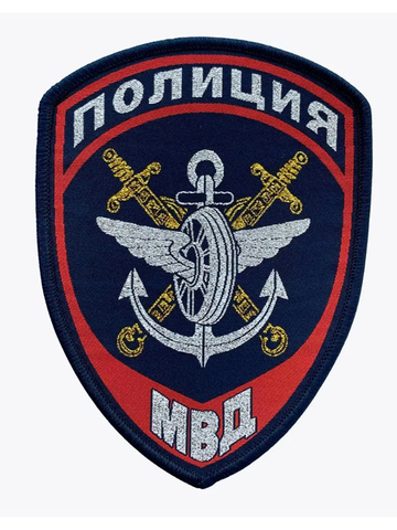 Шеврон Транспортная Полиция нового образца жаккардовый (синий)