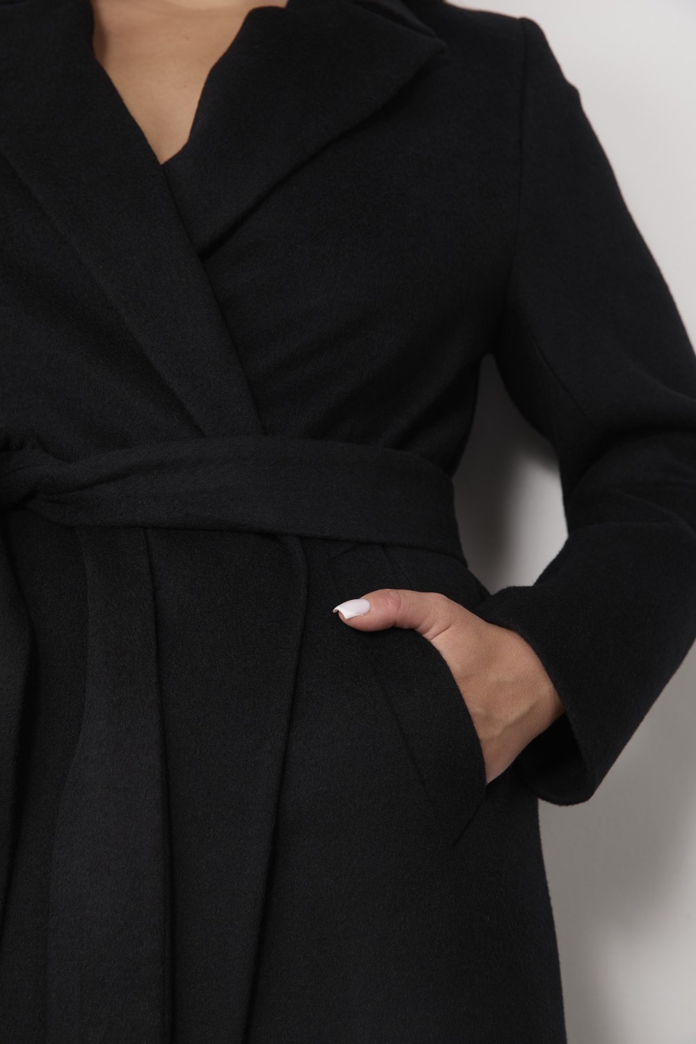 Пальто-халат, черный