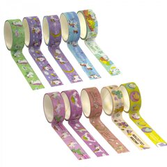 
          Декоративная клейкая лента Alingar, 15 мм х 2 м, 5 шт, "Единорожка UNICORN", асcорти, в индивидуальной упаковке, с европодвесом, шоу-бокс