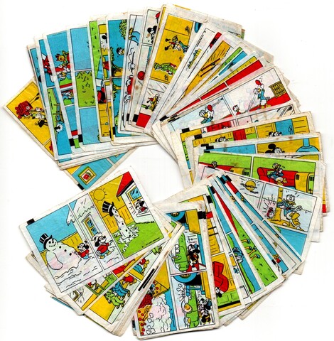 Вкладыши от жвачки Donald белые - 1990-е годы - 78 штук