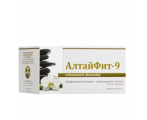 АлтайФит-9 Седативный фитосбор, 20 фильтр-пакетов по 2 г, Алфит Плюс