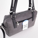 Сумка Саломея 1105 македония серый + черный