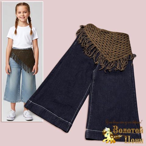 Капри джинсовые д (140-170) 260222-Z8063