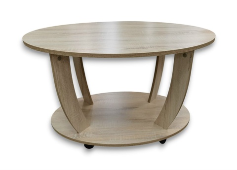 стол журнальный ЛИНАУРА (овальный) (дуб сонома)