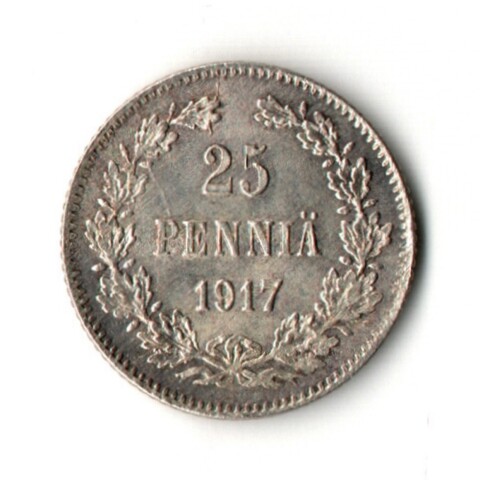 25 пенни 1917 год - S - Россия для Финляндии