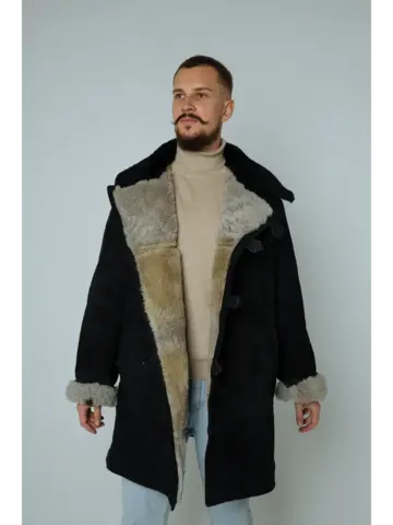 Полушубок овчинный ГОСТ: 4432-71 чёрный