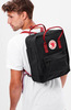 Картинка рюкзак городской Fjallraven Kanken 550-326 Black-Ox Red - 5