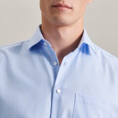 Сорочка мужская Seidensticker Regular Fit 01.153690-12 из твила голубая
