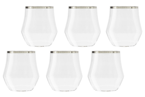 Набор стаканов для виски 6шт 375мл Same Сабина платина