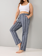 Брюки Бк-498/синий-полосаузор