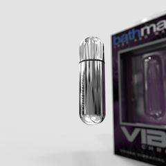 Серебристая перезаряжаемая вибропуля Bathmate Vibrating Bullet Vibe Chrome - 