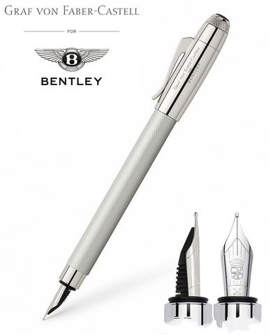 Ручка перьевая Graf von Faber-Castell Bentley White Satin, F (141801)