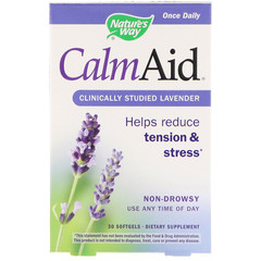 Nature's Way, CalmAid, клинически изученная лаванда, 30 мягких желатиновых капсул
