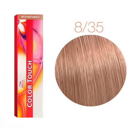 Wella Professional Color Touch Rich Naturals 8/35 (Светлый блонд золотистый махагоновый) - Тонирующая краска для волос