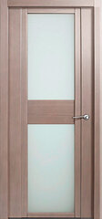 Межкомнатная дверь H-III / Цвет Дуб грейвуд / Стекло белое / Двери Верда