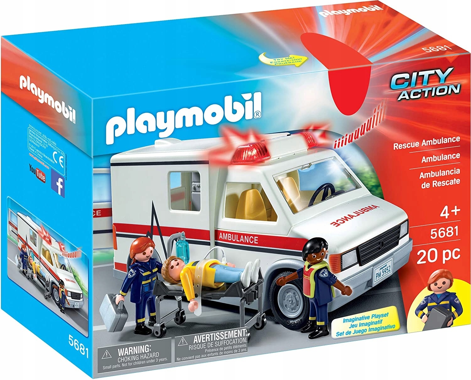 Конструктор Playmobil City Action Скорая помощь со светом и звуком 5681  купить в Москве | Доставка по России.