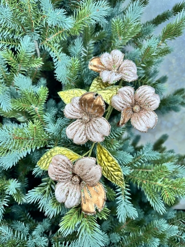 Веточка кизила 53см ChristmasDeLuxe premium collection светло-коричневая