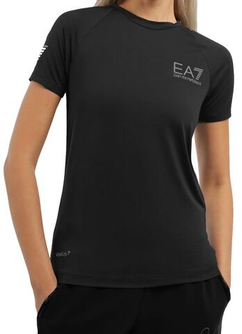 Женская теннисная футболка EA7 Woman Jersey T-Shirt - black