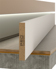 МДФ вставка для плинтуса Pro Design под покраску 2700мм до 120мм