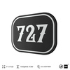 Номерок на дверь квартиры 727, для кабинета, офиса, шильдик 9 х 7 см, черный, Айдентика Технолоджи
