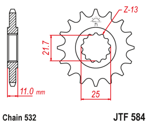 Звезда ведущая JTF584-15