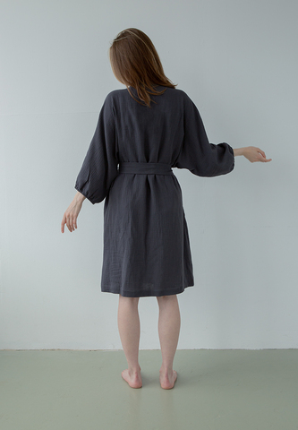 Халат Luxberry Муслин и комфорт графитовый