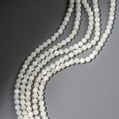 Перламутр морских ракушек, бусины в форме шара, 5,7мм,белый