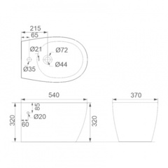 AV1100MatteBlack Унитаз подвесной (с креплениями) черный с сиденьем