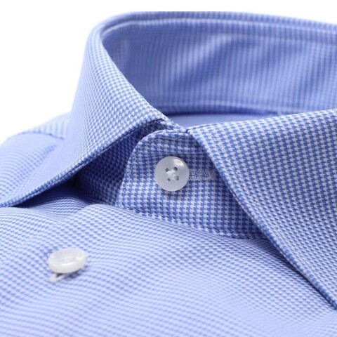 Сорочка мужская Seidensticker Regular Fit 01.141960-13 синяя из фактурной ткани