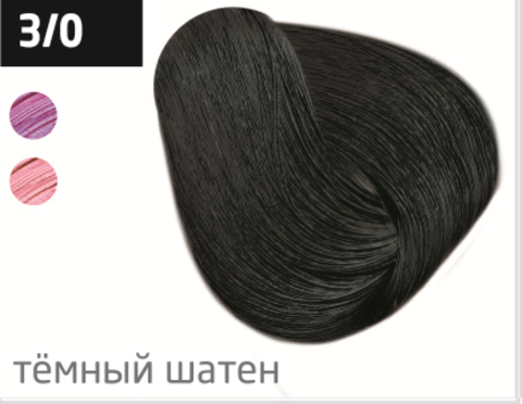 OLLIN color 3/0 темный шатен 60мл перманентная крем-краска для волос