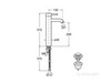 LANTA Смеситель для раковины, высокий, с донным клапаном click-clack (coldstart) Roca 5A3411C00