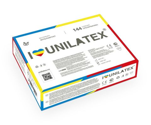 Разноцветные ароматизированные презервативы Unilatex Multifruits - 144 шт. - Unilatex Unilatex Multifruits №144