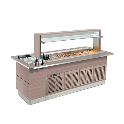 СТОЛ ШВЕДСКИЙ ОХЛАЖДАЕМЫЙ ENOFRIGO FAST GOURMET ISOLA DOPPIA VTRF+VTRF 2000 A1FASTGOVTRFVTRF20P