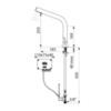 Delabie 398MCHLH Смеситель BINOPTIC (раковина) M3/8", В.250 мм, от сети 230/12V
