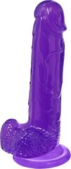 Фиолетовый реалистичный фаллоимитатор Mr. Bold L - 18,5 см. - 