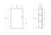 BelBagno SPC-GRT-500/800-1A-LED-TCH Зеркальный шкаф с одной распашной дверью, с двумя стеклянными полками, со встроенной подсветкой и сенсорным выключателем SPC-GRT-500/800-1A-LED-TCH