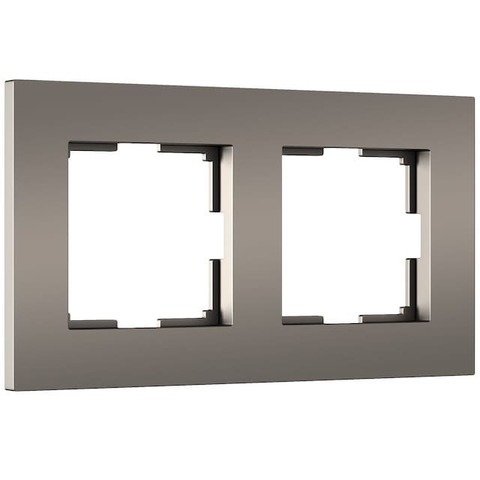 Рамка на 2 поста. Цвет Бронза софт. Werkel(Веркель). Slab. a062812 / W0022963