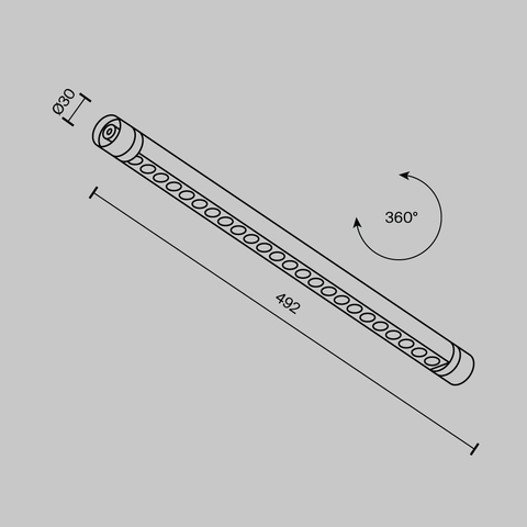 Светильник светодиодный для системы освещения Maytoni SHELF Points C149CL-L500-12W3K-B