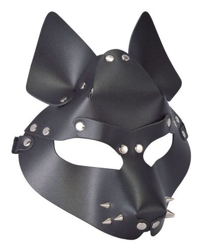 Черная маска Wolf с шипами - Sitabella BDSM accessories 3416-1