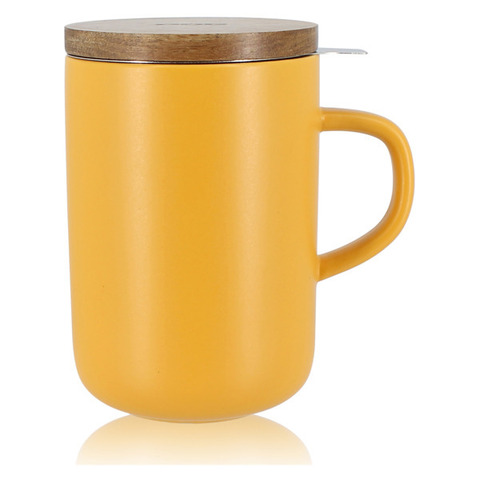 Кружка с ситечком OGO Juliet 0.475л желтая