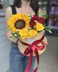 Букет в шляпной коробке «Осенний»