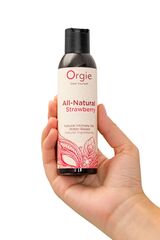 Интимный гель на водной основе All-Natural Strawberry с ароматом клубники - 150 мл. - 