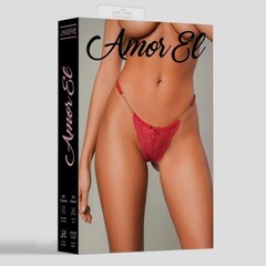Кружевные стринги Plum от Amor El, красный, L