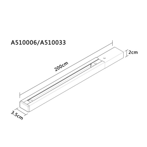 Шинопровод (трек) 2m Arte Lamp A510006