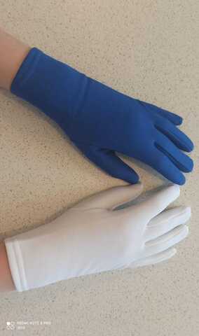 Комплект чехлы и перчатки однотонные: голубые и васильковые