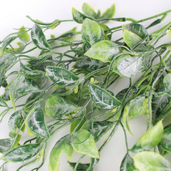 №2 Ампельное растение, зелень искусственная свисающая, зеленая, 46 см, набор 2 букета