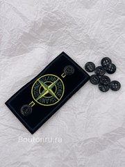 Нашивка прямоугольная черная бренд SI (Стоун Ай.) 5х10 см