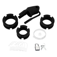 Черная клетка для пениса Silicone Small 2 in Cock Cage With Ball Divider - 