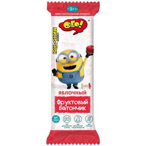 ОГО ! Батончик фруктовый Миньоны Яблочный 25гр