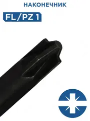Отвертка диэлектрическая КОБАЛЬТ Ultra Grip FL/PZ-1 х 80 мм CR-V, двухкомпонентная рукоятк (799-727)
